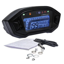 2021 Nytt digitalt speedometer turteller voltmeter vanntemperatur drivstoff turteller for motorsykkel speedometer kilometerteller ~24065