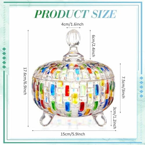 2 x 24 oz Glass Candy Jars with Lids 1