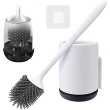 Toilettenbürsten und Toilettenbürstenhalter, Silikon-Toilettenbürste, Toilettenbürsten-Set