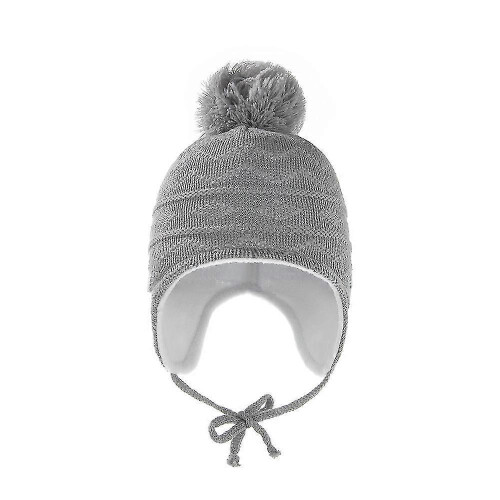 Baby Bean Knit Ζεστό Χειμερινό Καπέλο με Πομ Κρανίο