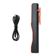 COB-LED-Taschenlampe, magnetischer Drehclip, Orange