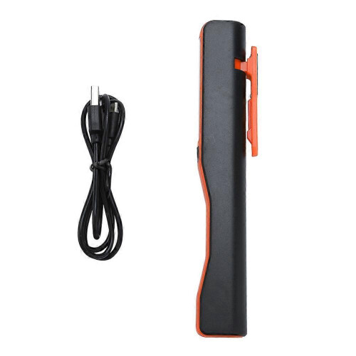 COB-LED-Taschenlampe, magnetischer Drehclip, Orange