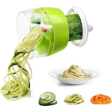 Feliator spiralat de legume 4 în 1, spiralator de legume portabil, feliator spiralat de legume pentru dovlecei/spaghete/ceapă/morcov/castra