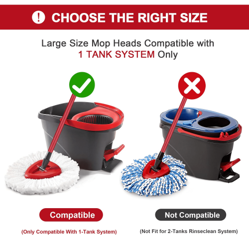 Κεφαλή σφουγγαρίστρας Spin για O-Cedar Spin Mop Refill, EasyWring Spin Mop Microfiber Refill, Easy Cleaning Mop Replacement 2