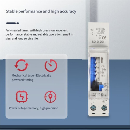 Mechanical Timer  110V SUL180a SYN161H Analog24 Hour Mechanical Programmable DIN Rail   Timer