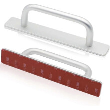 selbstklebende Aluminium-Küchenschrankgriffe – 148 mm, Silber