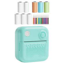 Mini-Thermoetikettendrucker, tintenloser Etikettendrucker für die Produktorganisation im Haushalt, blau
