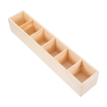 Dekorative Aufbewahrungsbox mit Fächern, stilvoll, zur Aufbewahrung von Kleinteilen und Schreibwaren, 46 x 8,5 x 8 cm, inklusive DIY-Set (1