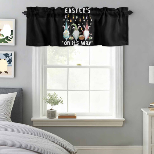 Πασχαλινό Φάρμα Gnome Valance42x12in, Θήκη Ράβδων για Κουζίνα, Υπνοδωμάτιο, Μπάνιο, Σαλόνι 2