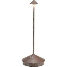 Zafferano Pina Pro - Dimbare aluminium LED-tafellamp, IP54-bescherming, voor binnen/buiten, stekker, H29cm, EU-stekker - Cortenstaal