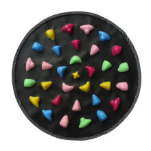 Faltbare Fußreflexzonenmassagematte mit Steineinsatz, 34,5 x 34,5 cm