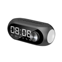 Multifunktionel trådløs Bluetooth-højttaler FM-radio Trådløs Bluetooth-højttaler Ur Vækkeur