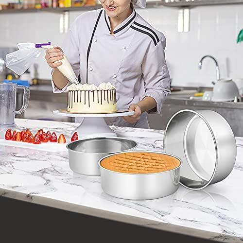 6-inch Stainless Steel Cake Pan Set 4 pcs 2