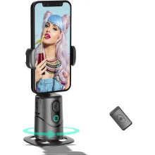 Automatischer Handyhalter mit Gesichtserkennung, keine App erforderlich, um 360 Grad drehbarer Handykamerahalter