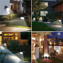 Lampes Solaires D'Extérieur Étanches, 3 Modes D'Éclairage, Appliques Murales Solaires pour Allée de Jardin et Aménagement Paysager Extérieur