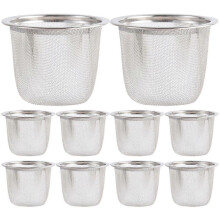 10 Stück Edelstahl-Teesiebe, feinmaschige Teesiebe, Metall-Teefilter, Tee-Ei