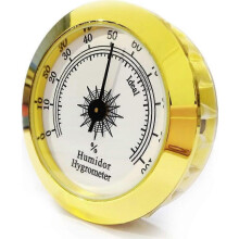 Zigarrenhygrometer, analoges Zigarrenhygrometer, mechanisches rundes Hygrometer, Humidor, Humidorbox-Hygrometer