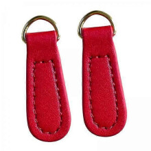 5x2 Stück Reißverschlussanhänger aus PU-Leder für Handtaschen und Taschen