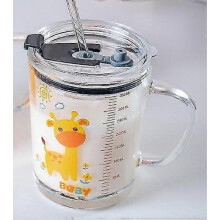 Kinderbecher, Milch, Frühstücksbecher, Strohhalm, Glas, Milchteebecher mit Wasserbecher, Becher mit Waage (Maske Hirsch)