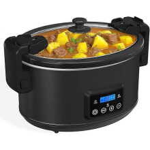 8.5 Quart Programmable Slow Cooker: Multi-Cooker Warmer with Locking Lid & Digital Timer, Adjustable Tempature Control, Dishwasher Safe,