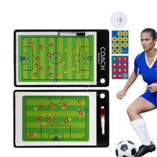 Fußball-Klemmbrett für Trainer, trocken abwischbare Fußball-Trainertafel mit Magneten