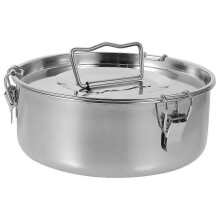 Flan-Backform aus Edelstahl mit Deckel zum Kochen