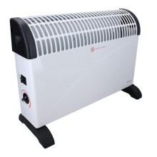 2 kW freistehender elektrischer Konvektor mit einstellbarem Thermostat, weiß