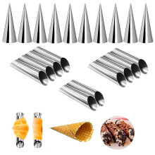 Zylindrische Gebäckform aus Edelstahl für selbstgemachtes Backen, konische dänische Form aus Edelstahl
