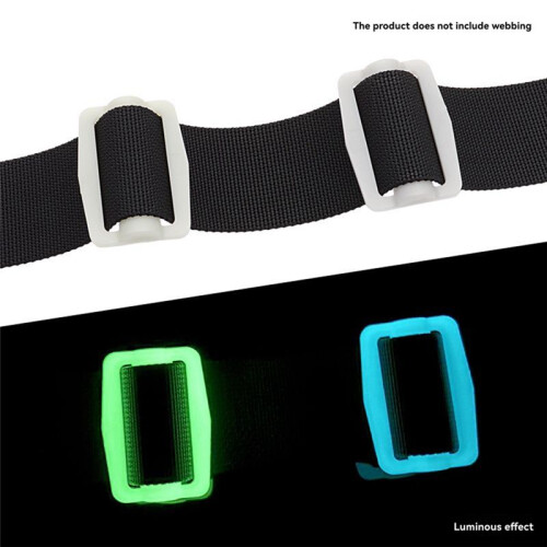 2pcs Scuba Diving Belt Webbing Keeper Fits 5cm Webbing Adjustable Webbing Buckle BCD Accessories Wihte(Luminous ) 2