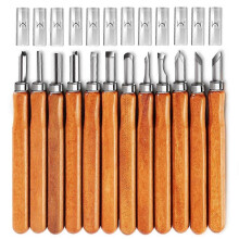 12-teiliges SK5 Holz- und Wachsschnitzwerkzeug-Set aus Kohlenstoffstahl für Gummi, kleine Kürbisse, Seife, Gemüse und mehr – für Kinder und