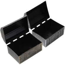 Caja pirata para guardar juguetes, artículo decorativo, bronce antiguo, rectangular, juego de 2