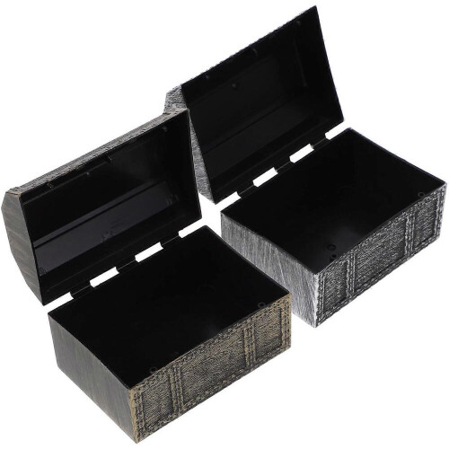 Caixa de Brinquedos Pirata - Item Decorativo Retangular em Bronze Antigo (Conjunto com 2)