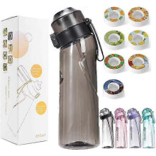 Air Wasserflasche mit 7 Geschmackskapseln, BPA-frei & auslaufsicher, 0 Zucker, 0 Kalorien, 650 ml, neue fruchtig duftende Wasserflasche mit