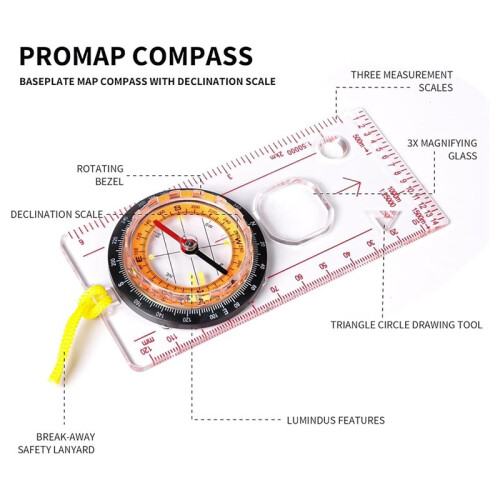Advanced Orienteering Compass for Hiking, Backpacking, and Camping - Ideal Survival Gift for Scouts 2