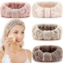 4 Pack Microfiber Headbands Spa Facial Headbands Makeup Headbands Elastic Terry Cloth Head Wrap For Women Girls Washing Face Makeup Shower Y