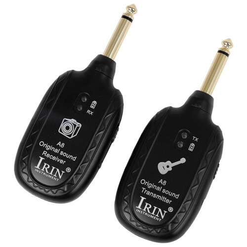IRIN A8 UHF Trådlöst Elgitarrsystem Sändar-/Mottagare Set Låg Latens Inbyggd Uppladdningsbar för Gitarr/Bas 2