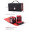 Card Deck Box with Handle Magnetic Card Storage Box Top Side-Loading Deck Case Game Cards Box Red+Black 9