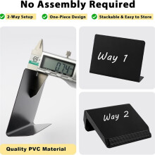 12 St -Griffeltavlor, Återanvändbara PVC-Matetiketter för Festbuffé, Små Placeringskort