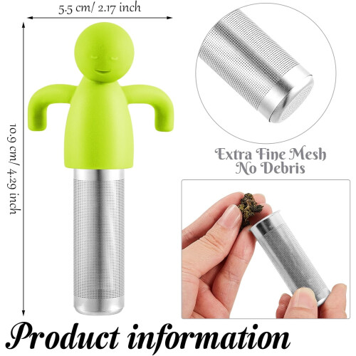 2 stk. teinfuser til løs te, sød finmasket tesi, rustfrit stål tefilterkugle, tediffuser, støbeanordning til tekopper, tekander 1