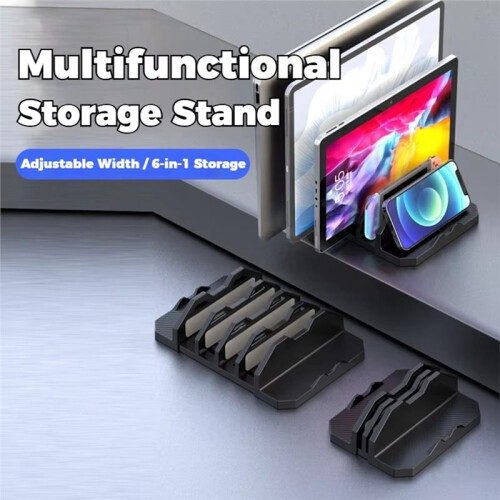 Vertical Laptop Stand Holder Adjustable Desktop Notebook Dock for  Phone for  Tablet 3In1 Storage Holder B 1