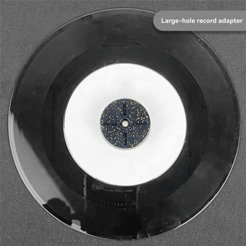 Adaptador para Disco de Vinil LP45 RPM, Toca-Discos,Fonógrafo, Base de Conversão de Áudio para Gramofone de Vinil EP de 7 Polegadas, Preto 2