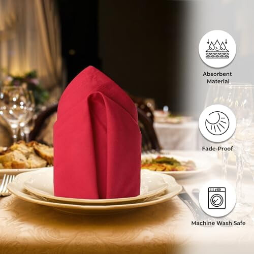 12 Pack Cotton Cloth Napkins 20x20 in Red 1