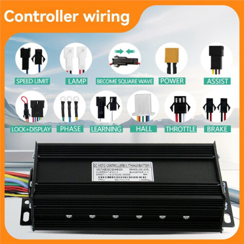 Electric Bike 3-Mode Controller 45A 36V48V52V XT150 Controller with UKC1+ Display for 2000W Brushless Motor Accessories 2