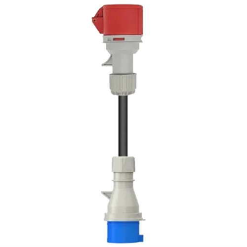 EV Portable Charger Three-Phase 32A Base-Single-Phase 32A  Adapter CEE Red Power Female Plug Socket Adapter 1