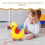OUNONA Decor Pull String Inflatable Toy Child 40.00X40.00X25.00CM Yellow 2