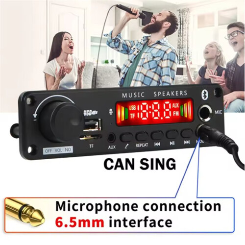400W Amplifier  MP3 WMA APE Decoder Board DC8-26V Handsfree Car Audio Microphone DIY MP3 Music Player 2
