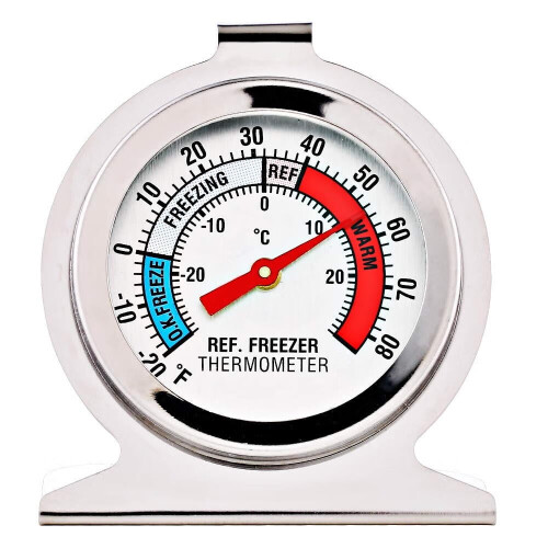 2-pack kylskåps-frys termometer stor analog termometer 2