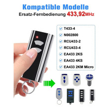 2Pack 433,92 MHz Garagedörrhandsändare för Standard Steel Entrematic RCU 433-2, RCU 433-4, EA433 2KS, T433-4