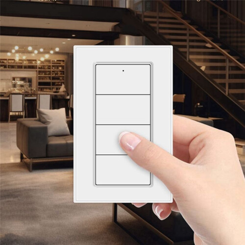 Tuya Zigbee Wireless 4-Gang Scene   Life App Control, Battery Powered Portable Scene Push Button 1