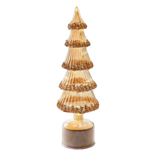 Rotating Glass Christmas Tree Ornament 1